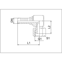 Фитинг BSP гайка 90° компакт