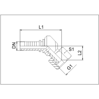 Фитинг BSP гайка 45° компакт Фитинг BSP гайка 45° компакт