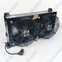 Маслоохладитель KY-100TL, до 100л/мин, с двумя вентиляторами 220В с реле на 50 °С Маслоохладитель KY-100TL, до 100л/мин, с двумя вентиляторами 220В с реле на 50 °С