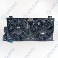 Маслоохладитель KY-100TL, до 100л/мин, с двумя вентиляторами 12В с реле на 50 °С