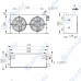 Маслоохладитель KY-60TL (AH0608TL-CA), до 60л/мин, два вентилятора 24В