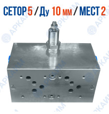 Плита монтажная FMBNG10PV2ZR на 2 модуля CETOP 5 / Ду 10 мм с предохранительным клапаном