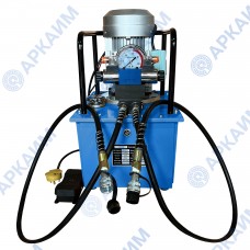 Гидростанция МС.8.0,75.700.0,8.380.Э (МГС700-0.8П-Э-2)  8л, 380В, 700 бар с педалью и электрораспределителем