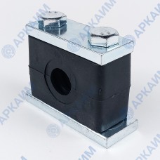 Зажим G1 для трубок и шлангов ⌀ 18 мм усиленный одинарный / нейлоновая колодка / приварная пластина