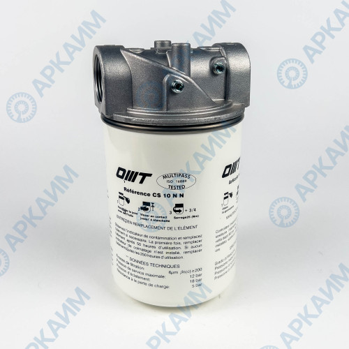 Фильтр всасывающий OMTI10NNR OMT 1 1/4", 6 мкм c перепускным клапаном на 1.7 бар