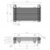 Радиатор масляный AL608(9C) 250х120х32 мм,  JIC AN10 ☰ 9 секций TRUST Style