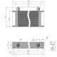 Радиатор масляный TH318-16-123 358х125х50 мм,  JIC AN10 ☰ 16 секций EURO Style