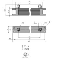 Радиатор масляный TH318-7-123 358х51х50 мм,  JIC AN10 ☰ 7 секций EURO Style