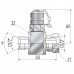 Точка контроля давления BSP 1/2" гайка/штуцер - M16x2 (тройник)