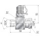  Точка контроля давления BSP 3/4" гайка/штуцер - M16x2 (тройник)