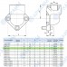 Угловой фланец OMT RPA1-012-M, 30*30, 1/2BSP, M6*20, OMT Италия