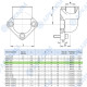 Угловой фланец OMT RPA1-012-M, 30*30, 1/2BSP, M6*20, OMT Италия