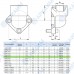 Угловой фланец OMT RPA2-012-M, 40*40, 1/2BSP, М8*25, OMT (Италия)