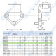 Угловой фланец OMT RPA2-012-M, 40*40, 1/2BSP, М8*25, OMT (Италия)
