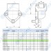 Угловой фланец OMT RPA2-012-M, 40*40, 1/2BSP, М8*25, OMT (Италия)