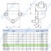 Угловой фланец RPA3-100В-M, 56*56, 1BSP, М10*30, OMT (Италия)