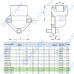 Угловой фланец RPA35-114М10-M, 62*62, 1 1/4BSP, М10*30, OMT (Италия)