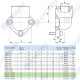 Угловой фланец RPA35-114М10-M, 62*62, 1 1/4BSP, М10*30, OMT (Италия)