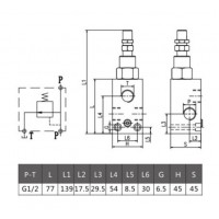 Клапан предохранительный VMP 1/2" 10-180 бар
