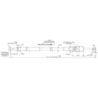 Трос управления 2,0м, резьба/шар, Indemar IB-431216/02.00