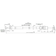 Трос управления 2,0м, резьба/шар, Indemar IB-431216/02.00