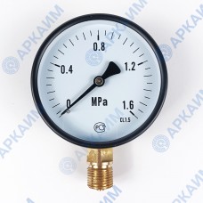 Манометр PG-EC-02, от 0 до 1,6 МПа, ⌀ 100мм, BSP1/2", общетехнический, радиальный