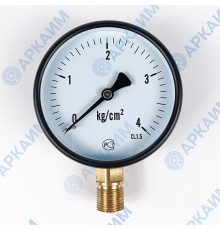 Манометр PG-EC-02, от 0 до 4 кгс/см², ⌀ 100мм, М20*1,5, общетехнический, радиальный