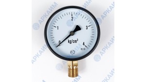 Манометр PG-EC-02, от 0 до 4 кгс/см², ⌀ 100мм, М20*1,5, общетехнический, радиальный