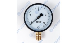 Манометр PG-EC-02, от 0 до 16 кгс/см², ⌀ 100мм, BSP1/2", общетехнический, радиальный
