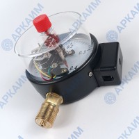 Манометр электроконтактный PG-EC-02, от 0 до 0,6 МПа, ⌀ 100мм, М20*1,5, радиальный
