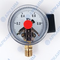 Манометр электроконтактный PG-EC-02, от 0 до 1 МПа, ⌀ 100мм, BSP1/2", радиальный