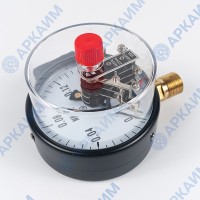 Манометр электроконтактный PG-EC-02, от 0 до 0,16 МПа, ⌀ 100мм, М20*1,5, радиальный