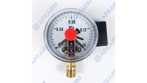 Манометр электроконтактный PG-EC-02, от 0 до 0,16 МПа, ⌀ 100мм, М20*1,5, радиальный Манометр электроконтактный PG-EC-02, от 0 до 0,16 МПа, ⌀ 100мм, М20*1,5, радиальный