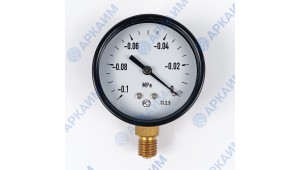 Вакуумметр общепромышленный ТВ310Р от -0,1 до 0 МПа, ⌀ 63мм, М12*1,5, радиальный
