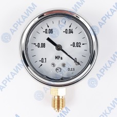 Вакуумметр виброустойчивый YN63Z от -0,1 до 0 МПа, ⌀ 63мм, 1/4'', радиальный Вакуумметр виброустойчивый YN63Z от -0,1 до 0 МПа, ⌀ 63мм, 1/4'', радиальный