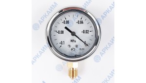 Вакуумметр виброустойчивый YN63Z от -0,1 до 0 МПа, ⌀ 63мм, 1/4'', радиальный Вакуумметр виброустойчивый YN63Z от -0,1 до 0 МПа, ⌀ 63мм, 1/4'', радиальный