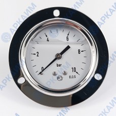 Манометр виброустойчивый YN63Z 0/10 на 10 бар, ⌀ 63 мм, G 1/4" фланцевый, глицериновый Манометр виброустойчивый YN63Z 0/10 на 10 бар, ⌀ 63 мм, G 1/4" фланцевый, глицериновый