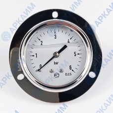 Манометр виброустойчивый YN63Z 0/6 на 6 бар, ⌀ 63 мм, G 1/4" фланцевый, глицериновый Манометр виброустойчивый YN63Z 0/6 на 6 бар, ⌀ 63 мм, G 1/4" фланцевый, глицериновый