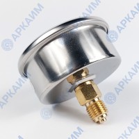 Манометр виброустойчивый YN63Z 0/60 на 60 бар, ⌀ 63 мм, G 1/4" осевой, глицериновый