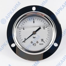 Манометр виброустойчивый YN63Z 0/16 на 16 бар, ⌀ 63 мм, G 1/4" фланцевый, глицериновый Манометр виброустойчивый YN63Z 0/16 на 16 бар, ⌀ 63 мм, G 1/4" фланцевый, глицериновый