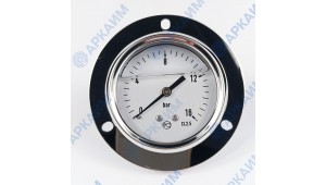 Манометр виброустойчивый YN63Z 0/16 на 16 бар, ⌀ 63 мм, G 1/4" фланцевый, глицериновый Манометр виброустойчивый YN63Z 0/16 на 16 бар, ⌀ 63 мм, G 1/4" фланцевый, глицериновый