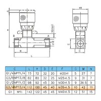 Дроссель с обратным клапаном STU-G3/4'' (VRFU LА-G16) Китай Дроссель с обратным клапаном STU-G3/4'' (VRFU LА-G16) Китай