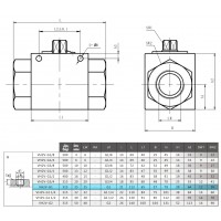 Кран шаровый двухходовой VH2V-G1 HFD резьба G1" до 315 бар Кран шаровый двухходовой VH2V-G1 HFD резьба G1" до 315 бар