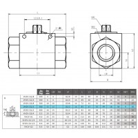  Кран шаровый двухходовой VH2V-G1/2 HFD резьба G1/2" до 500 бар