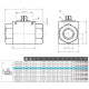  Кран шаровый двухходовой VH2V-G1/2 HFD резьба G1/2" до 500 бар