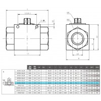  Кран шаровый двухходовой VH2V-G3/4 HFD резьба G3/4" до 315 бар