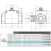 Кран шаровый трехходовой VH3V-G1-L HFD резьба G1" до 315 бар тип L