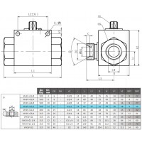Кран шаровый трехходовой VH3V-G1/2-L HFD резьба G1/2" до 500 бар тип L