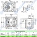 Мотор гидравлический Vivoil X2M4501ABBF (XV-2M/09) 8,4 см3, BSP1/2 ⇄ BSP1/2 реверсивный до 260 бар, 2 гр, вал Ø15, еврофланец Ø36,5