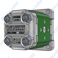 Гидронасос Vivoil X1P2302FIIA (XV-1P/3,2) 1 гр, 3,12 см3, до 19,2 л/мин, Ø12 M6, правое вращение